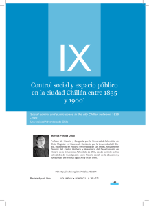 Control social y espacio público en la ciudad Chillán entre 1835 y