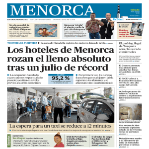 Los hoteles de Menorca rozan el lleno absoluto tras