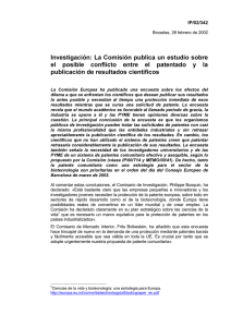 lnvestigación: La Comisión publica un estudio sobre el