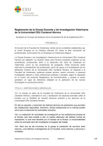 Reglamento de la Granja Docente y de Investigaci&oacute;n Veterinaria de