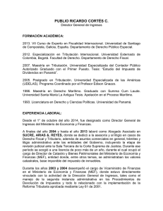 CV del Directivo - Ministerio de Economía y Finanzas