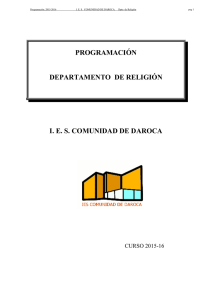 PROGRAMACIÓN DEPARTAMENTO DE RELIGIÓN I. E. S.