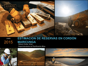 Estimación Reservas de Oro en Cordon Maricunga
