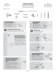 Drilling Instructions Instrucciones para taladrar