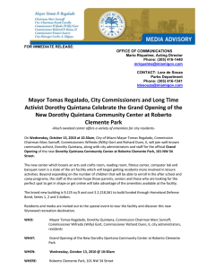 Mayor Tomas Regalado, City Commissioners and