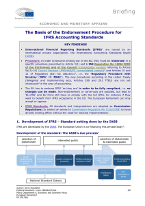 Briefing: The Basis of the Endorsement Procedure for IFRS