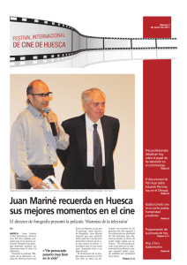 Juan Mariné recuerda en Huesca sus mejores momentos en el cine