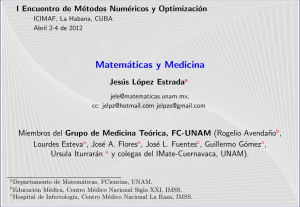 Matemáticas y Medicina - Departamento de Matematicas