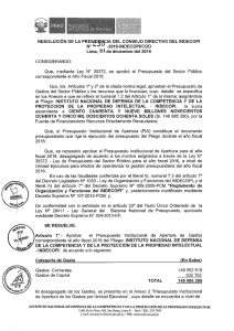 Presupuesto Institucional de Apertura (PIA)