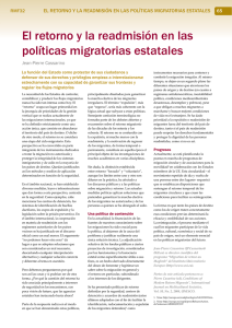 El retorno y la readmisión en las políticas migratorias estatales