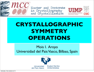 CRYSTALLOGRAPHIC SYMMETRY OPERATIONS