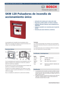 SKM 120 Pulsadores de incendio de accionamiento único