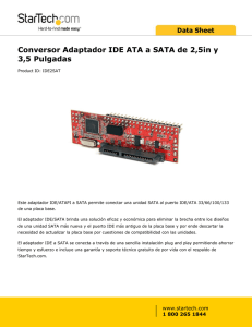 Conversor Adaptador IDE ATA a SATA de 2,5in y 3,5