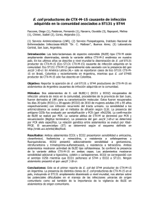 Ecoli productores de CTX-M-15 Abstract