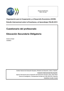 Cuestionario del profesorado - Ministerio de Educación, Cultura y