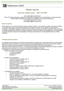Mundo Agrario - Publicaciones - Universidad Nacional de La Plata