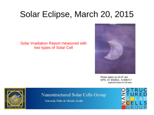 Solar Eclipse, March 20, 2015