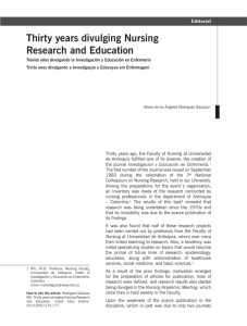Thirty years divulging Nursing Research and Education