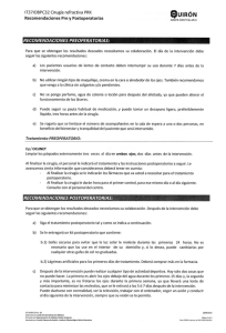 Recomendaciones pre y post operatorias Cirugía Refractiva PRK