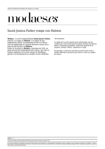 Sarah Jessica Parker rompe con Halston