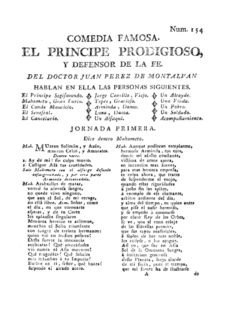 El Principe Prodigioso Y Defensor De La Fe