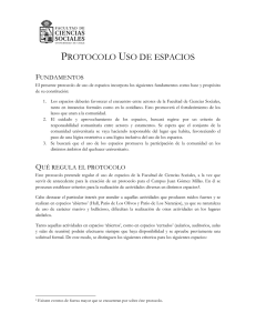 protocolo uso de espacios - Facultad de Ciencias Sociales