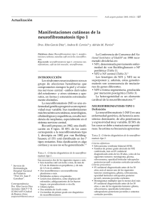 Manifestaciones cutáneas de la neurofibromatosis tipo 1