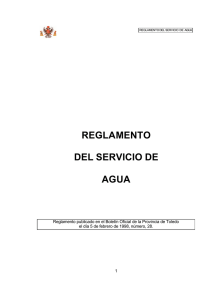 reglamento del servicio de agua