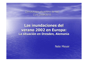 Las inundaciones del verano 2002 en Europa: La situación en