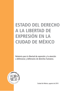 estado del derecho a la libertad de expresión en la ciudad de méxico