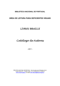 Catalogo de livros braille