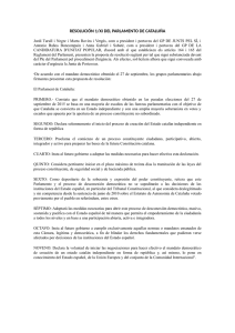 resolución 1/xi del parlamento de cataluña