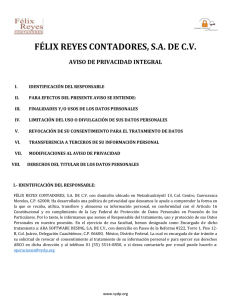 Aviso de Privacidad - Félix Reyes Contadores