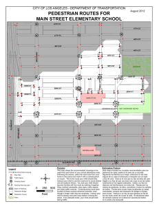 main street elementary school pedestrian routes for