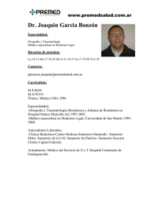 Dr. Joaquin Garcia Bonzón