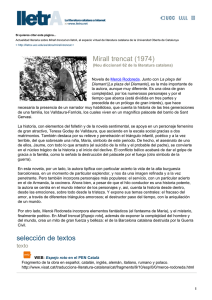 Mirall trencat (1974) en lletrA, la literatura catalana en internet