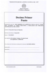 QUE MODIFICA EL ARTÍCULO 2° DE LA LEY N° 1723/01