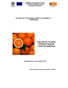 proyecto: planta extractora de jugo de naranja