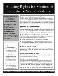 Housing Rights for Victims of Domestic or Sexual Violence