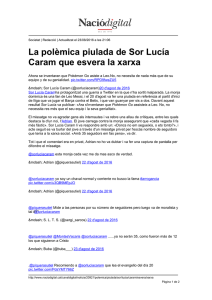 La polèmica piulada de Sor Lucía Caram que esvera la xarxa