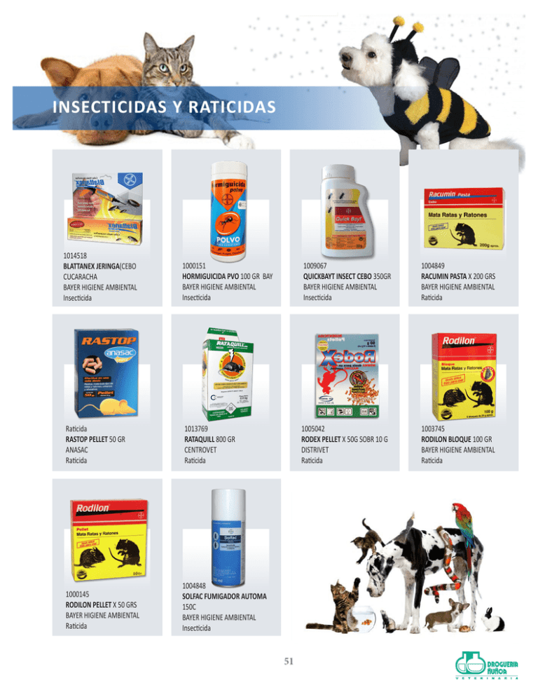 INSECTICIDAS Y RATICIDAS