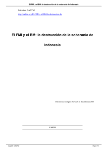 El FMI y el BM: la destrucción de la soberanía de Indonesia