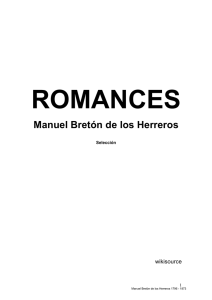 Breton de los Herreros, Manuel, ROMANCES
