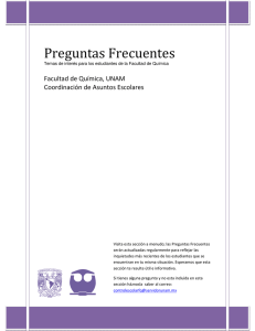 Preguntas Frecuentes - CAE, Facultad de Química UNAM