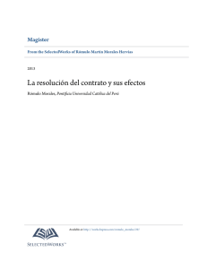 La resolución del contrato y sus efectos - SelectedWorks