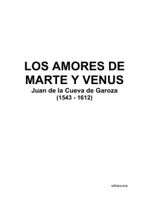 de la Cueva, Juan, LOS AMORES DE MARTE Y VENUS
