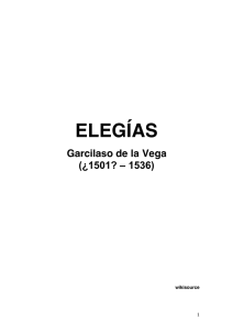 de la Vega, Garcilazo, ELEGIAS