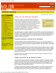 ¿Qué son las ciencias sociales? - hiru.com - Docencia FCA-UNAM