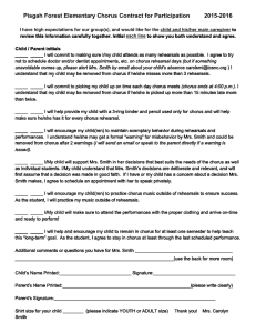 Pisgah Forest Elementary Chorus Contract for Participation 20152016