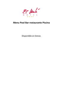 Menu Pool Bar-restaurante Piscina